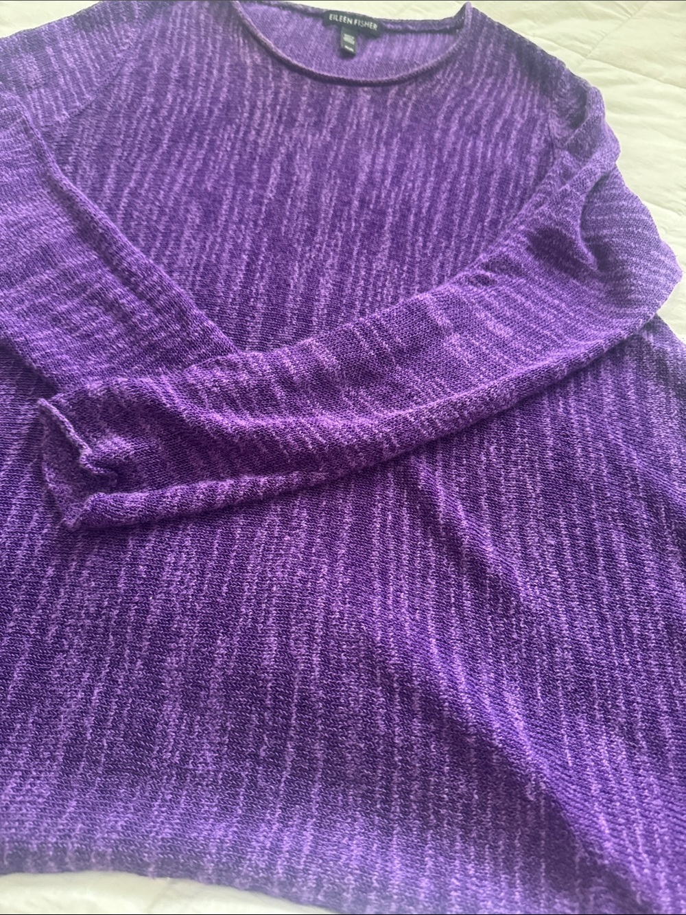 Eileen Fisher Rich Purple Crewneck Sweater